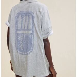 Aerie Oversized Salty Shore Sardine Tee Size L